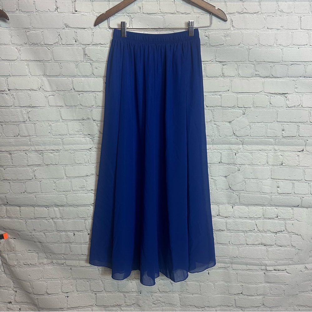 Elegant Blue Maxi Skirt